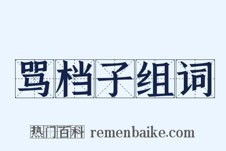 骂档子组词是什么意思的图片